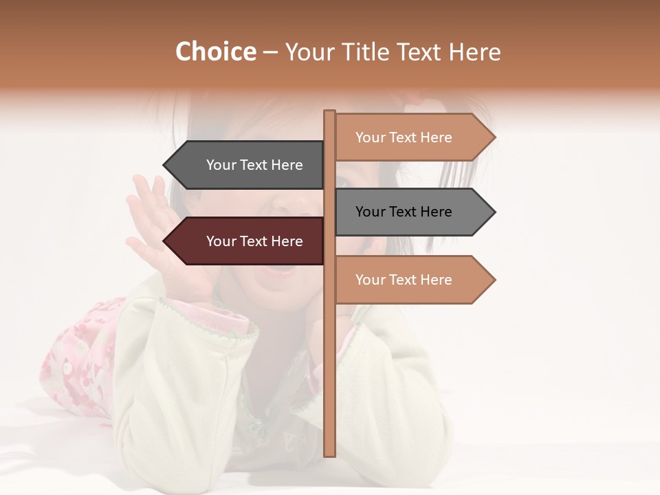 Little Asian Girl With A Smile PowerPoint Template