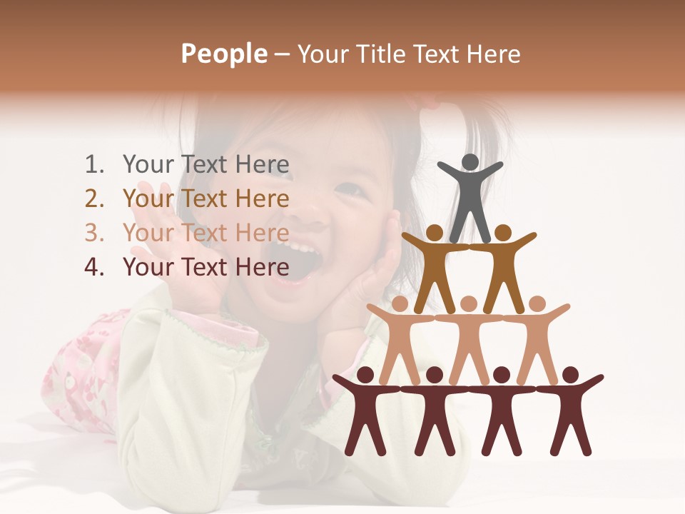 Little Asian Girl With A Smile PowerPoint Template