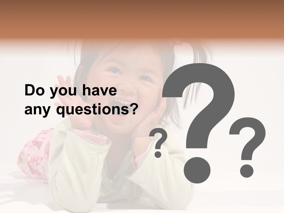 Little Asian Girl With A Smile PowerPoint Template