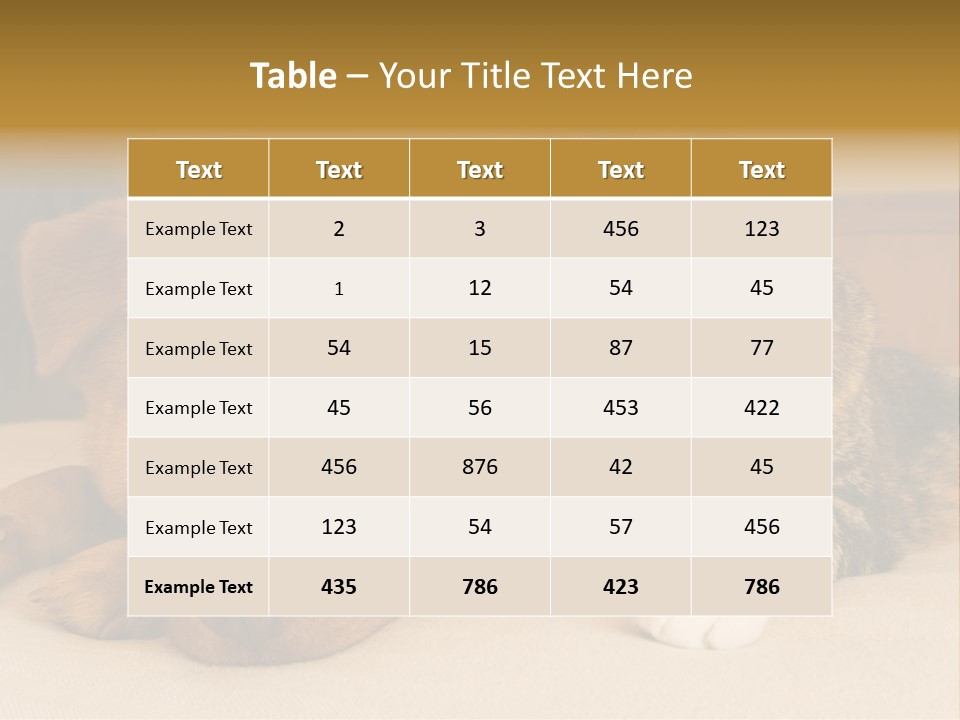 Cat And Dog Resting Together On Bed PowerPoint Template