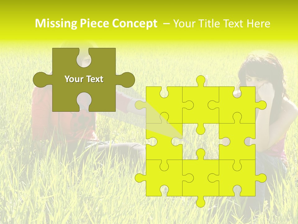 Blond Young Woman Offering Candy To Her Friend. PowerPoint Template