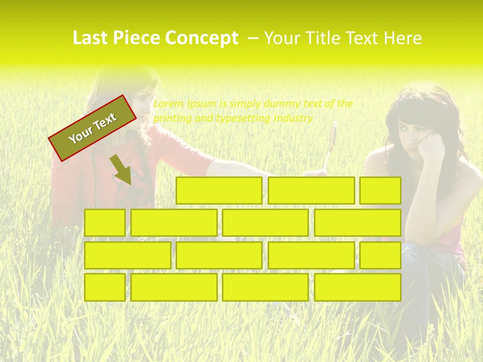 Blond Young Woman Offering Candy To Her Friend. PowerPoint Template