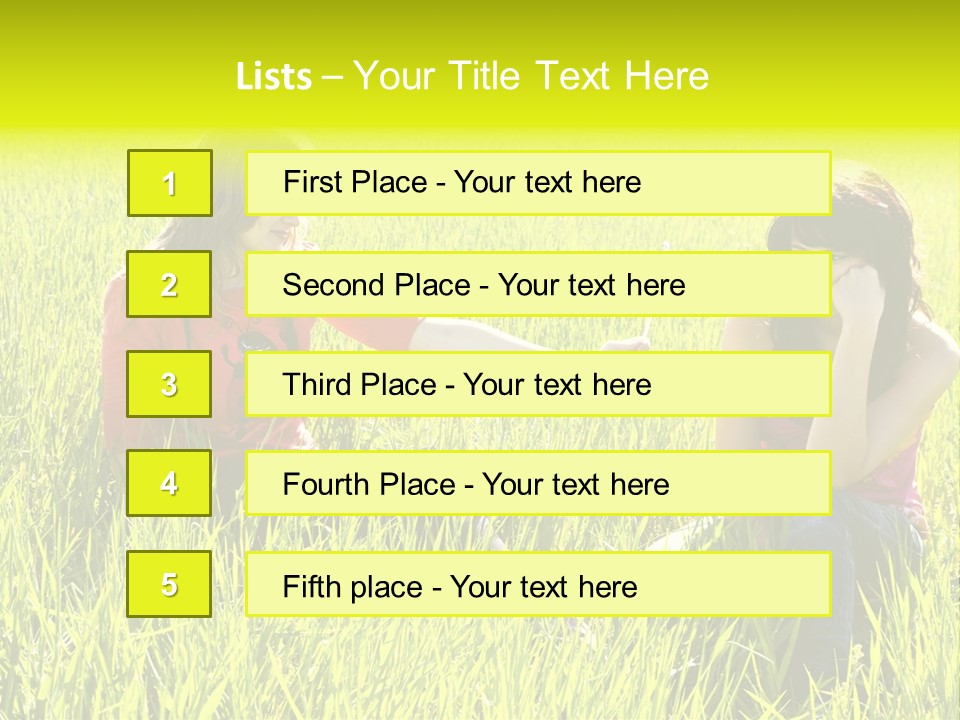 Blond Young Woman Offering Candy To Her Friend. PowerPoint Template