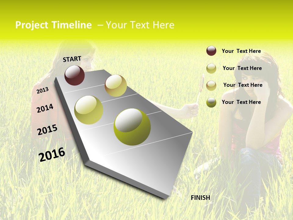 Blond Young Woman Offering Candy To Her Friend. PowerPoint Template