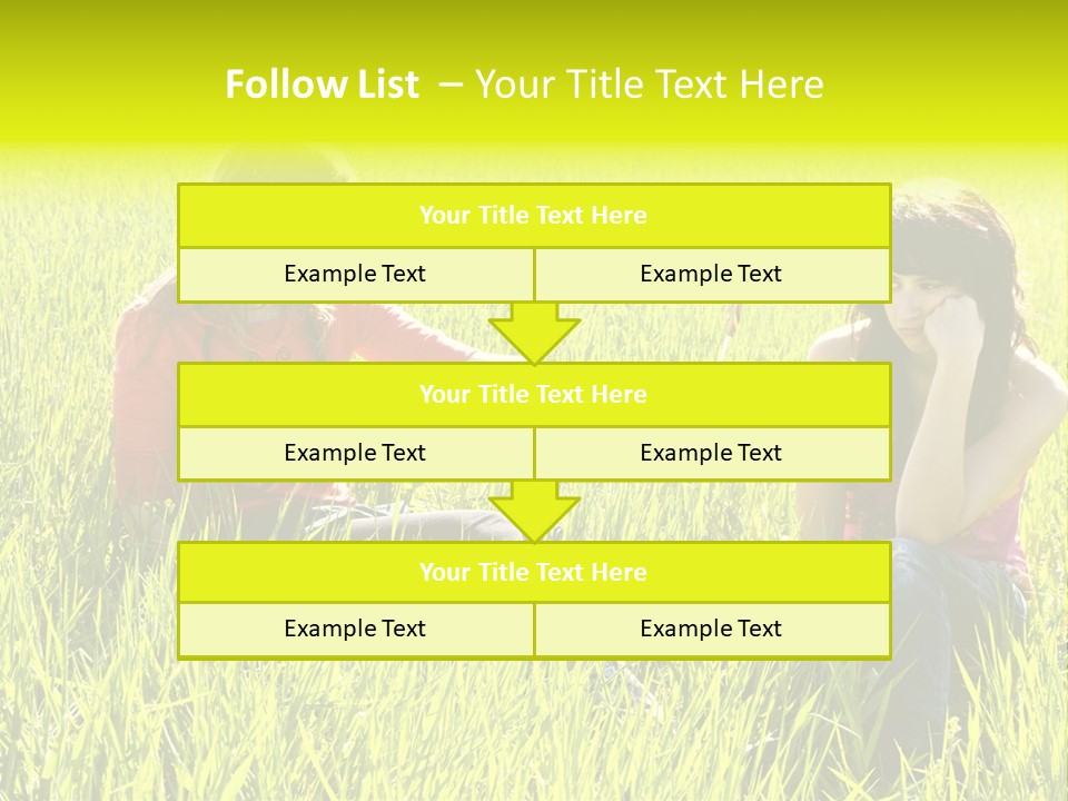 Blond Young Woman Offering Candy To Her Friend. PowerPoint Template