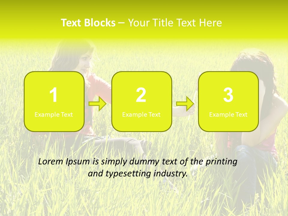 Blond Young Woman Offering Candy To Her Friend. PowerPoint Template