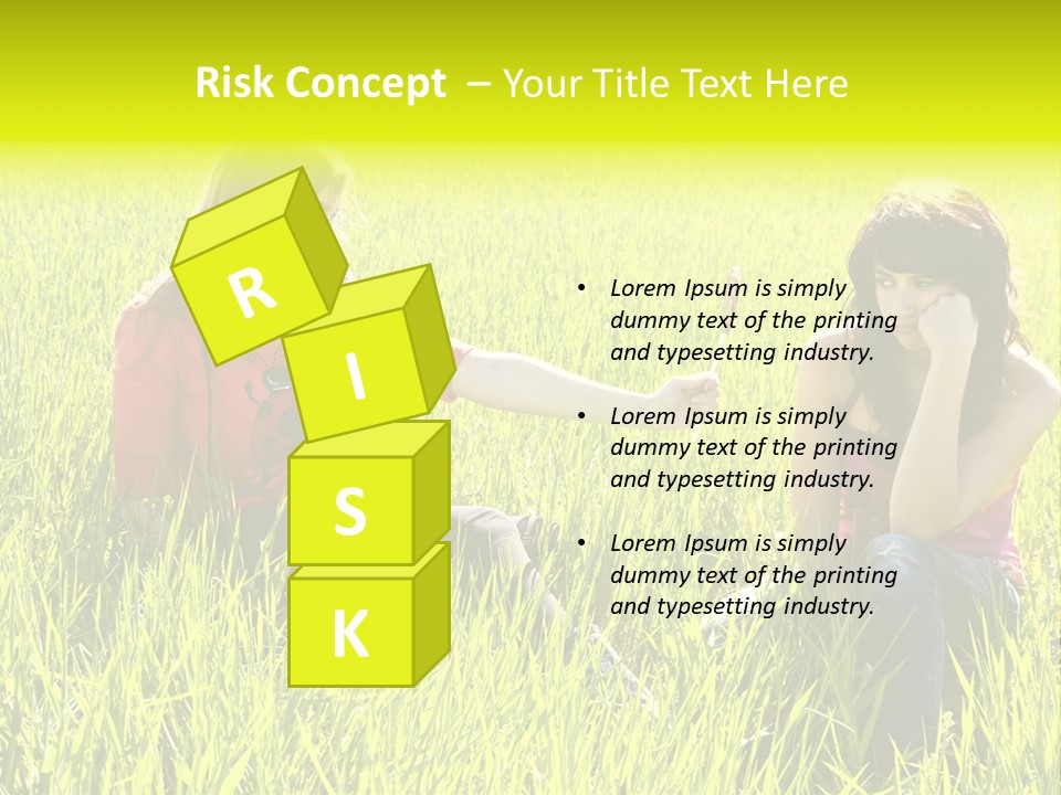 Blond Young Woman Offering Candy To Her Friend. PowerPoint Template