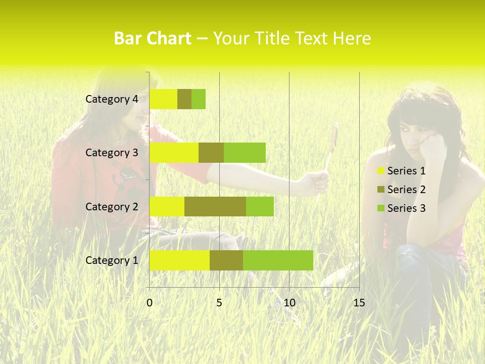 Blond Young Woman Offering Candy To Her Friend. PowerPoint Template