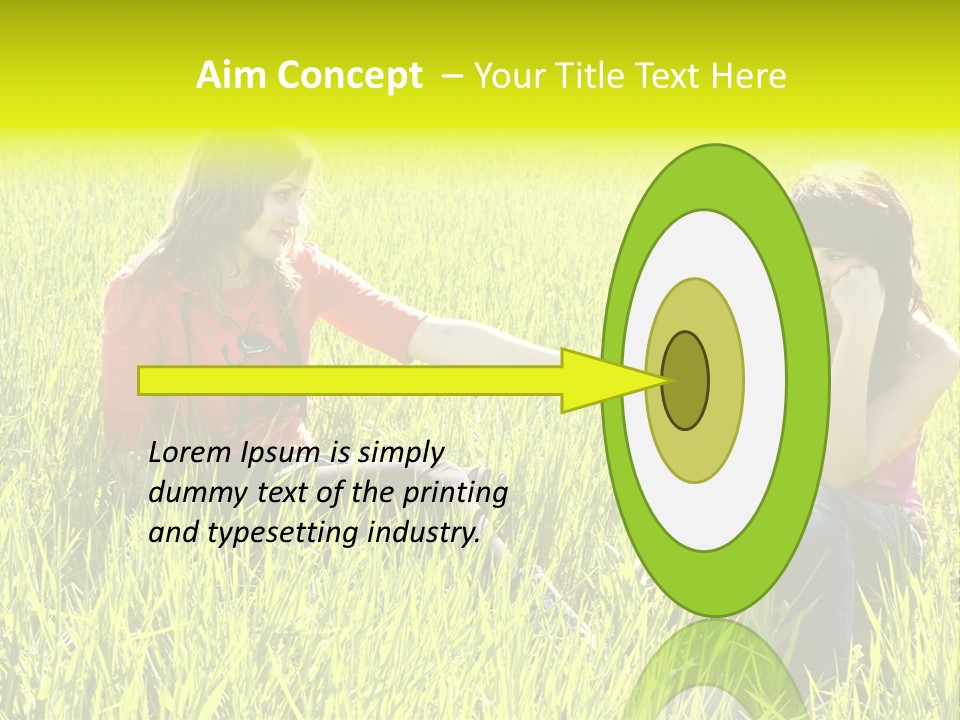 Blond Young Woman Offering Candy To Her Friend. PowerPoint Template