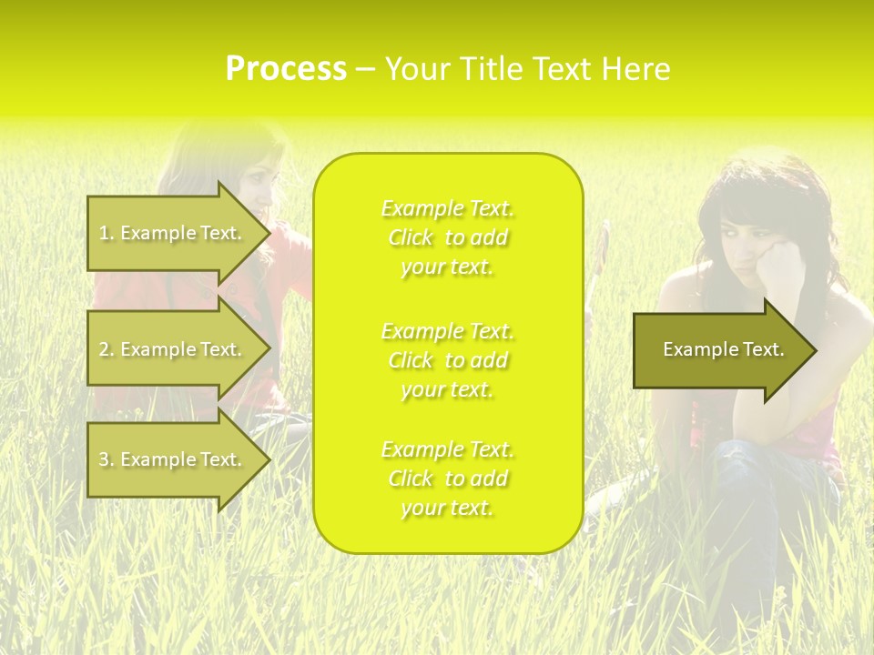 Blond Young Woman Offering Candy To Her Friend. PowerPoint Template