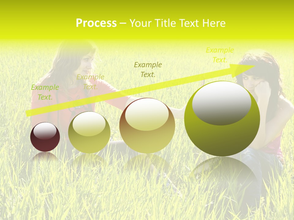 Blond Young Woman Offering Candy To Her Friend. PowerPoint Template