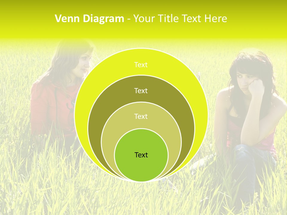 Blond Young Woman Offering Candy To Her Friend. PowerPoint Template