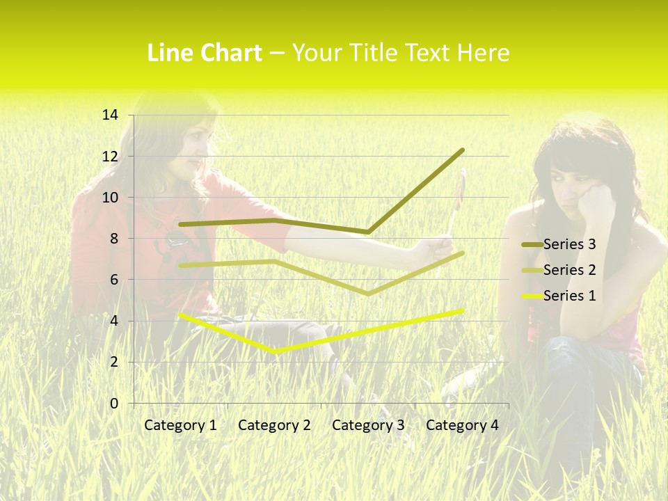 Blond Young Woman Offering Candy To Her Friend. PowerPoint Template