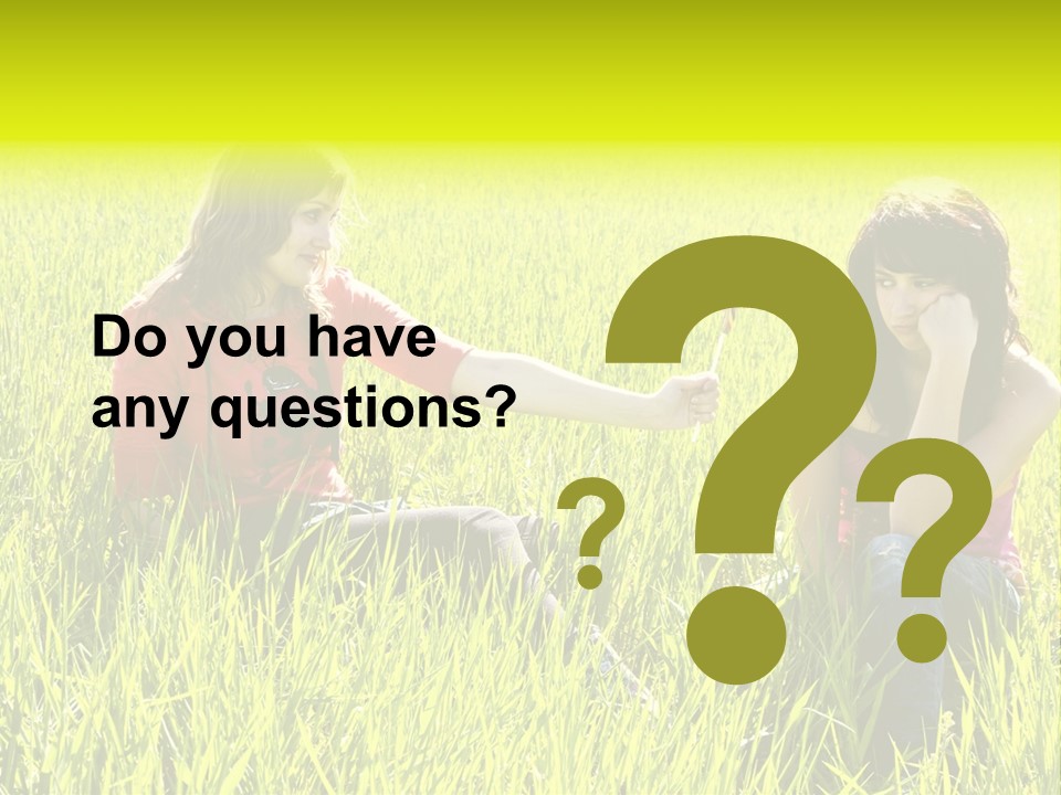 Blond Young Woman Offering Candy To Her Friend. PowerPoint Template