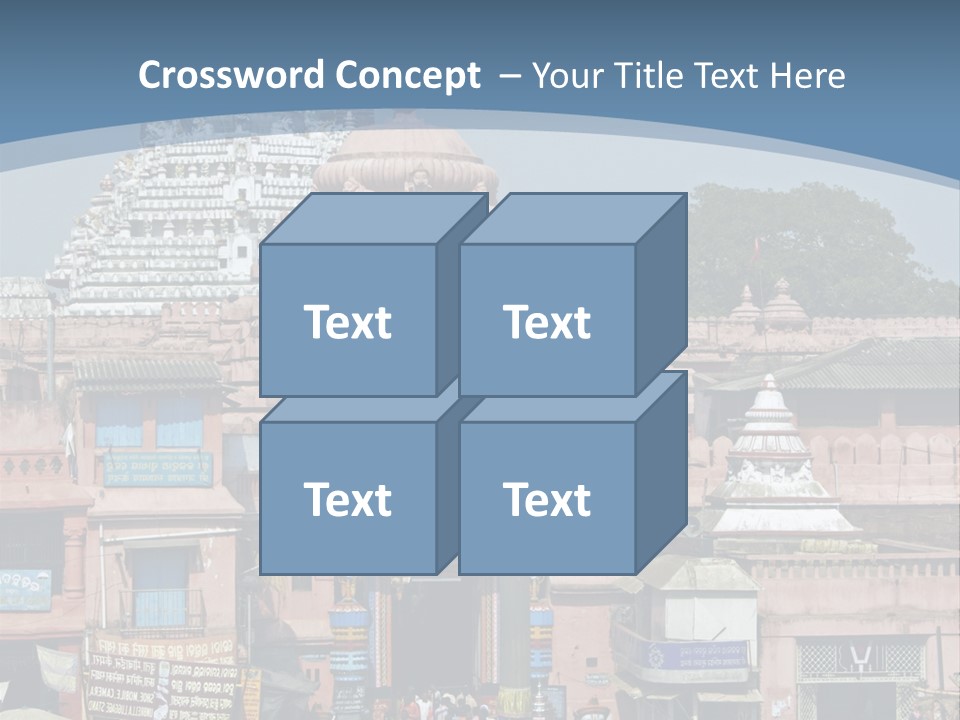 Crowds Thronging The Market Square In Front Of Jagannath Hindu Temple. Puri, Orissa, India. 12Th Century Ad PowerPoint Template