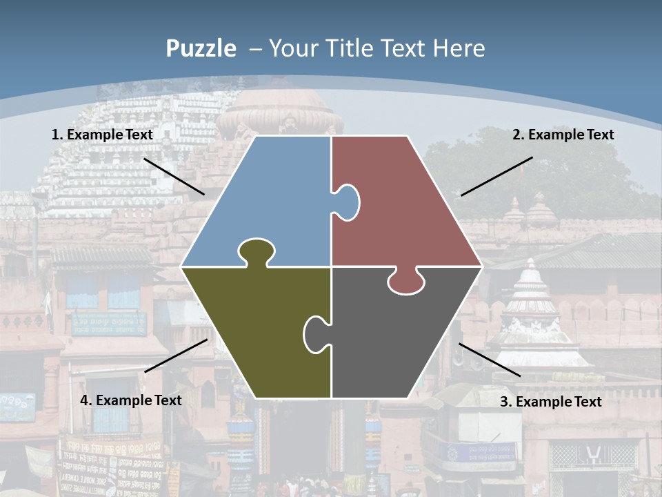 Crowds Thronging The Market Square In Front Of Jagannath Hindu Temple. Puri, Orissa, India. 12Th Century Ad PowerPoint Template