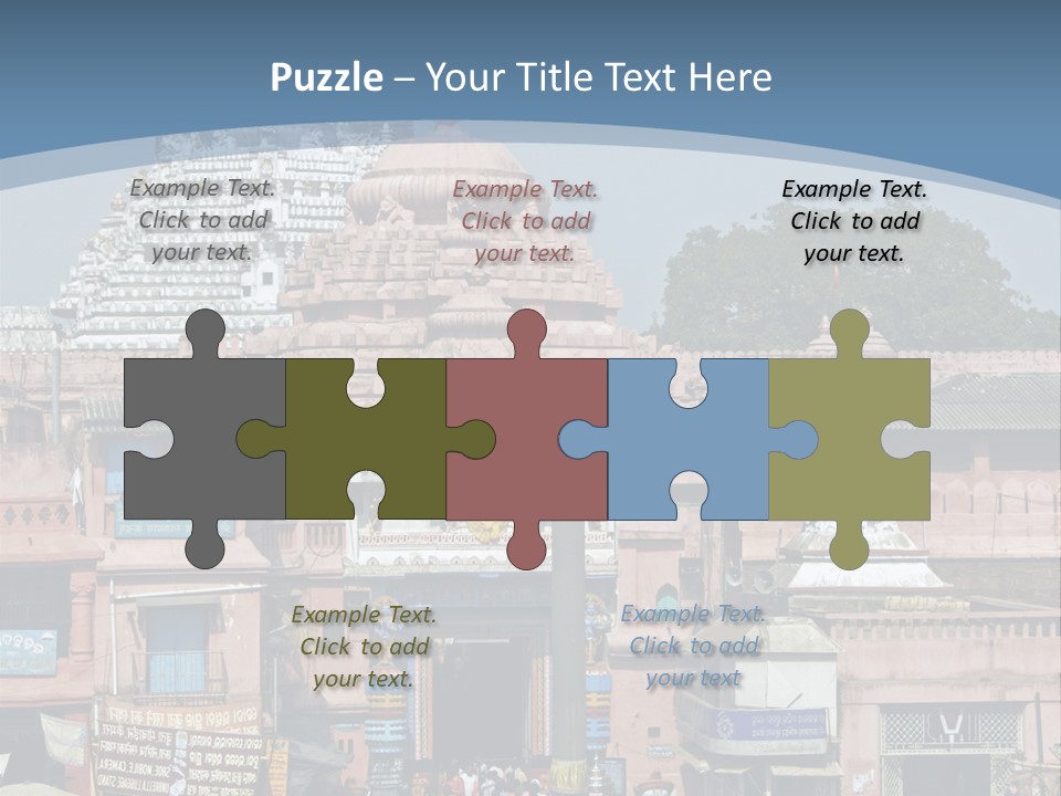 Crowds Thronging The Market Square In Front Of Jagannath Hindu Temple. Puri, Orissa, India. 12Th Century Ad PowerPoint Template