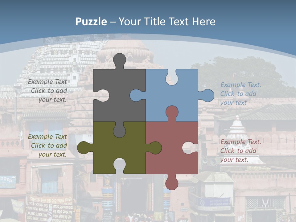 Crowds Thronging The Market Square In Front Of Jagannath Hindu Temple. Puri, Orissa, India. 12Th Century Ad PowerPoint Template