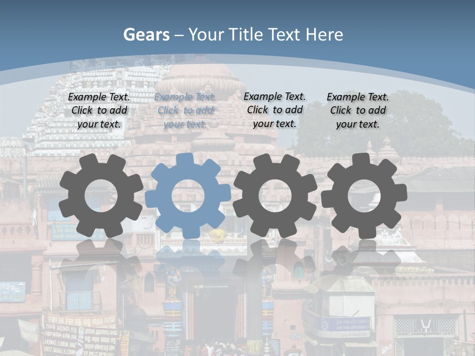 Crowds Thronging The Market Square In Front Of Jagannath Hindu Temple. Puri, Orissa, India. 12Th Century Ad PowerPoint Template