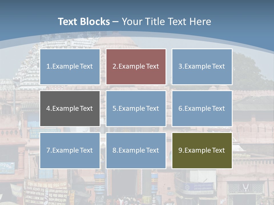 Crowds Thronging The Market Square In Front Of Jagannath Hindu Temple. Puri, Orissa, India. 12Th Century Ad PowerPoint Template