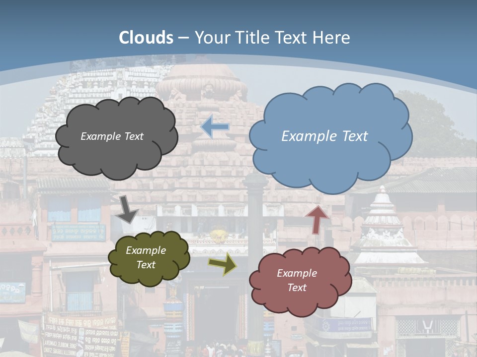 Crowds Thronging The Market Square In Front Of Jagannath Hindu Temple. Puri, Orissa, India. 12Th Century Ad PowerPoint Template