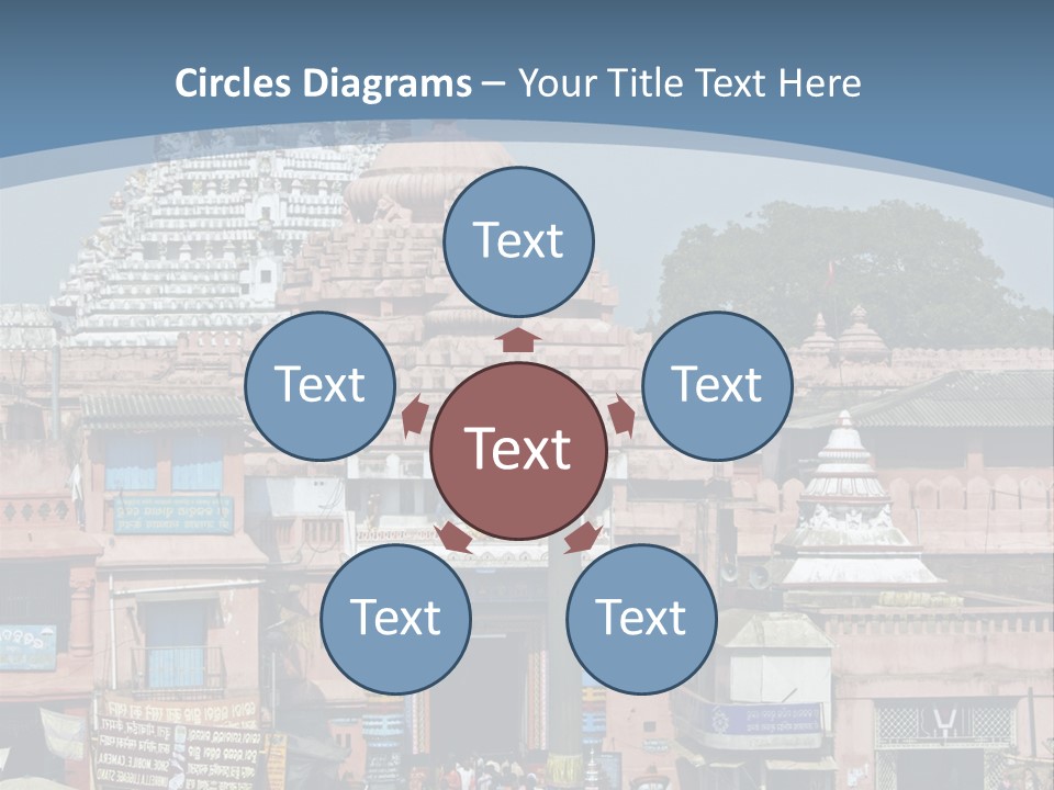 Crowds Thronging The Market Square In Front Of Jagannath Hindu Temple. Puri, Orissa, India. 12Th Century Ad PowerPoint Template