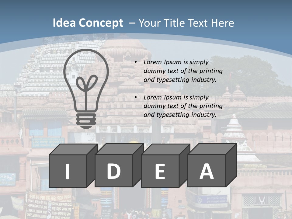 Crowds Thronging The Market Square In Front Of Jagannath Hindu Temple. Puri, Orissa, India. 12Th Century Ad PowerPoint Template