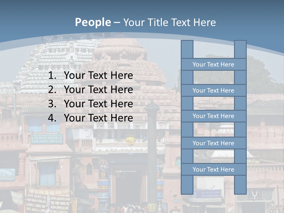 Crowds Thronging The Market Square In Front Of Jagannath Hindu Temple. Puri, Orissa, India. 12Th Century Ad PowerPoint Template