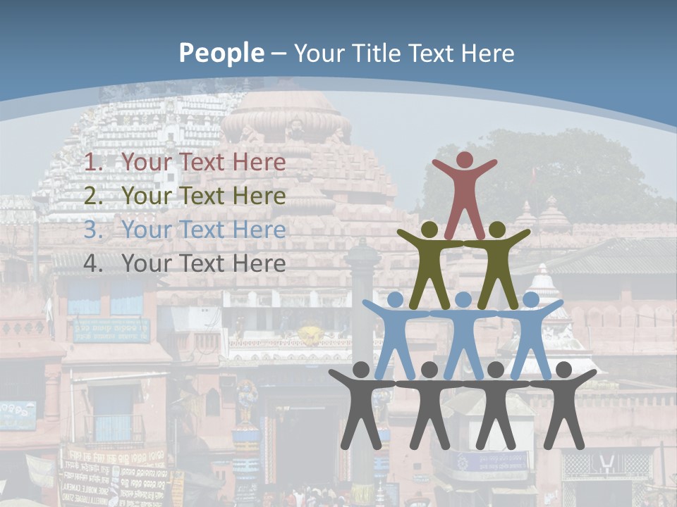 Crowds Thronging The Market Square In Front Of Jagannath Hindu Temple. Puri, Orissa, India. 12Th Century Ad PowerPoint Template