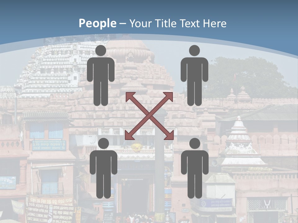 Crowds Thronging The Market Square In Front Of Jagannath Hindu Temple. Puri, Orissa, India. 12Th Century Ad PowerPoint Template