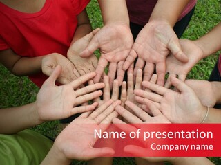 Multicultural Hands PowerPoint Template