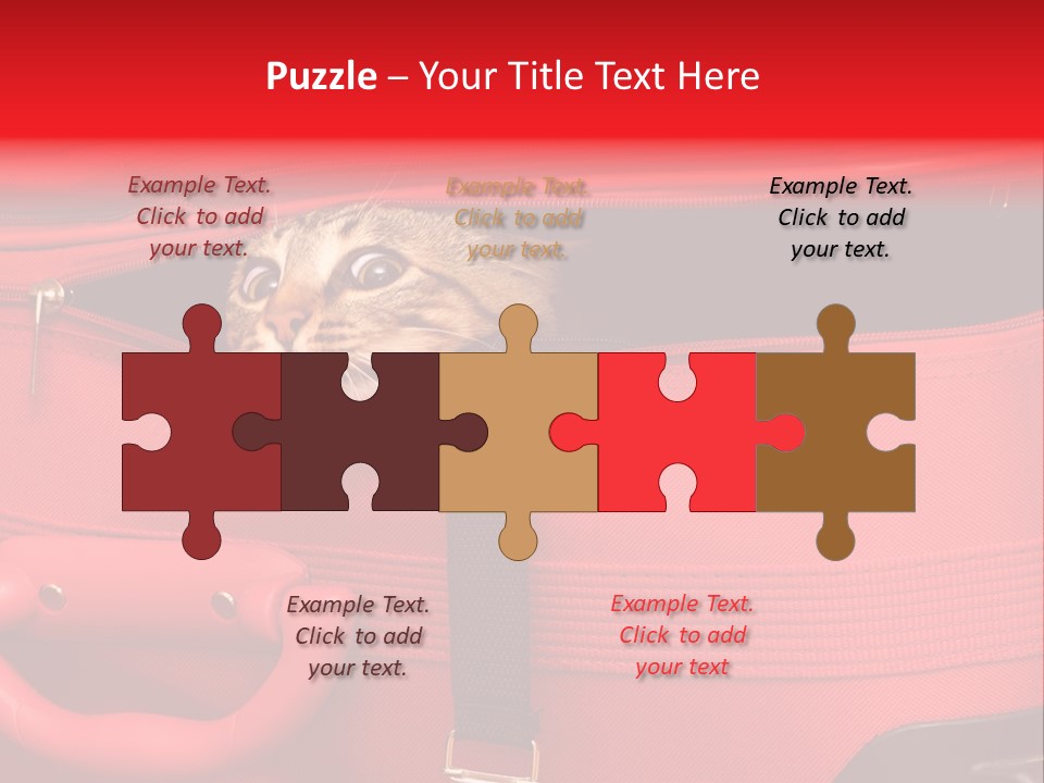 Cat In A Suitcase PowerPoint Template