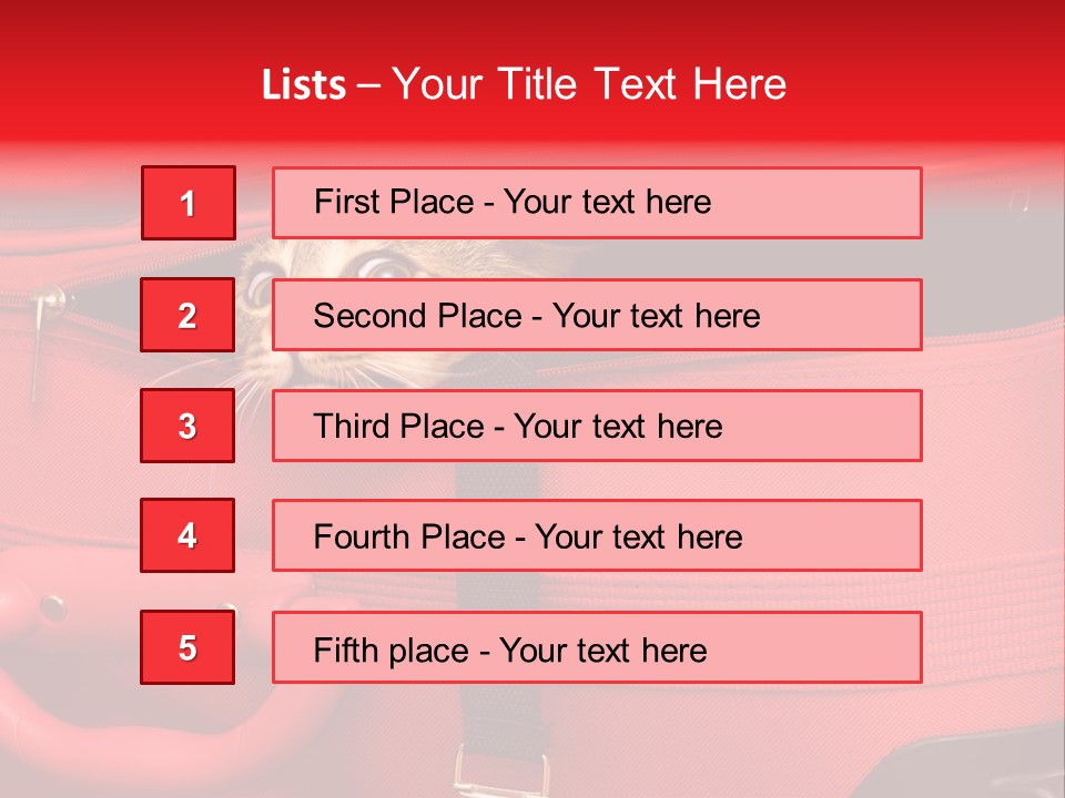 Cat In A Suitcase PowerPoint Template