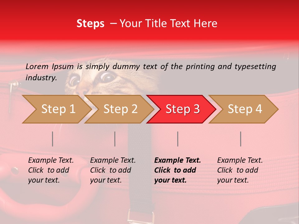 Cat In A Suitcase PowerPoint Template