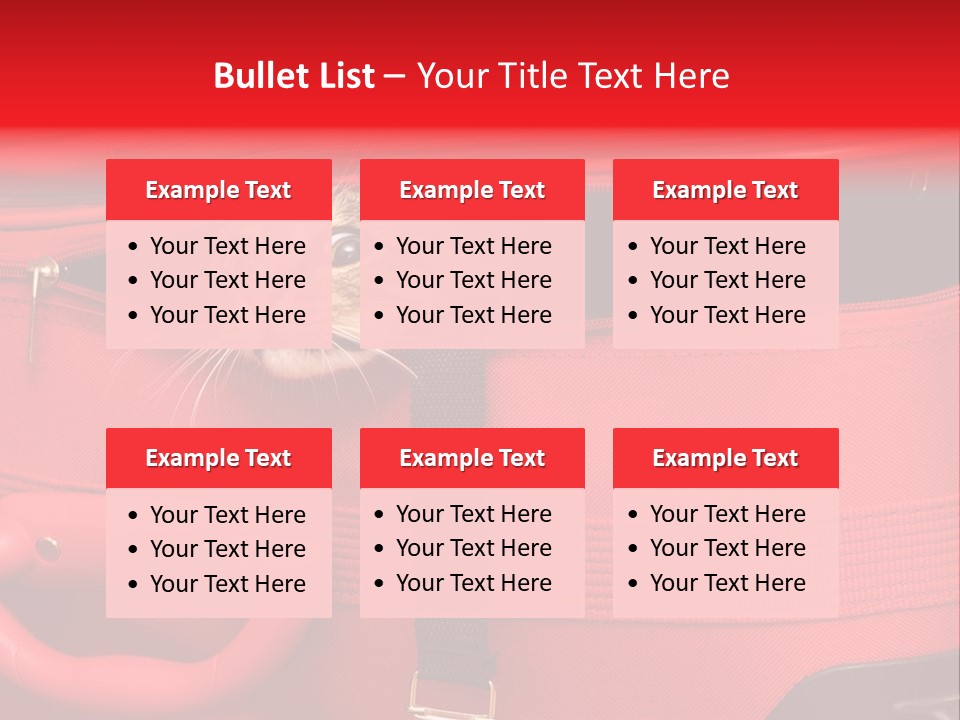 Cat In A Suitcase PowerPoint Template
