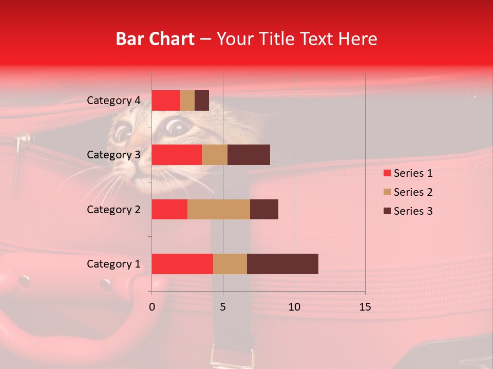 Cat In A Suitcase PowerPoint Template