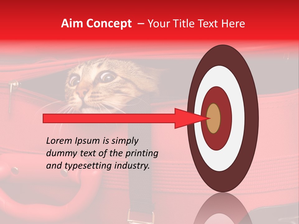 Cat In A Suitcase PowerPoint Template