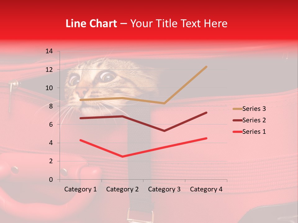 Cat In A Suitcase PowerPoint Template