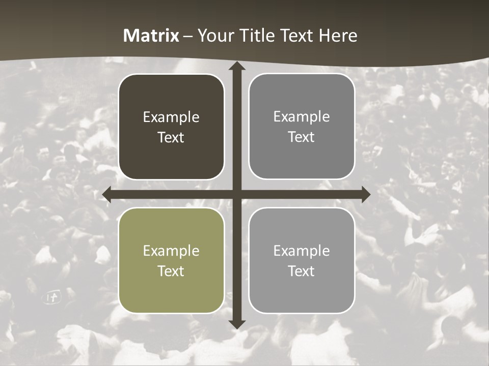 Vintage Photo Of A Crowd Tossing Large Ball Around PowerPoint Template