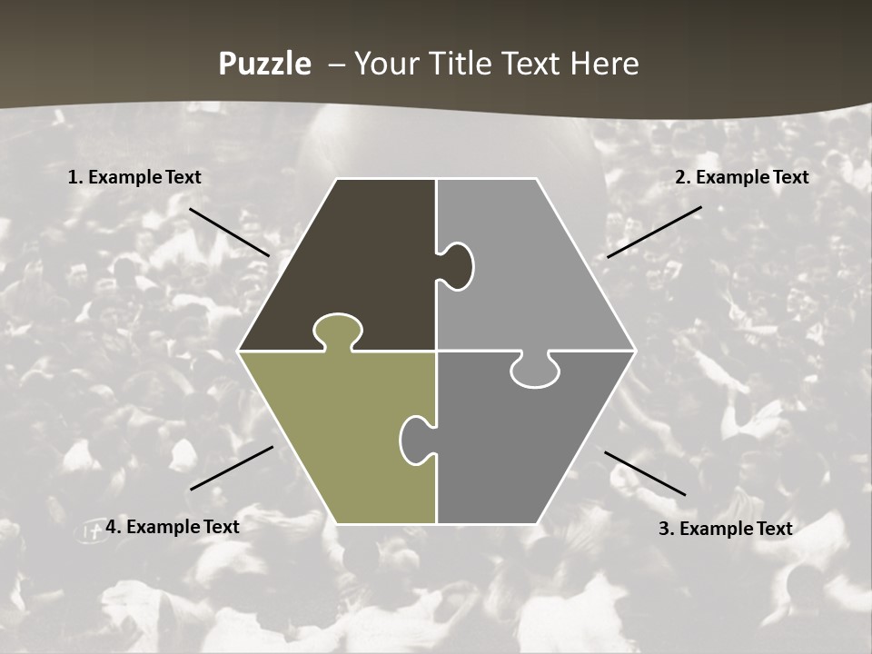 Vintage Photo Of A Crowd Tossing Large Ball Around PowerPoint Template