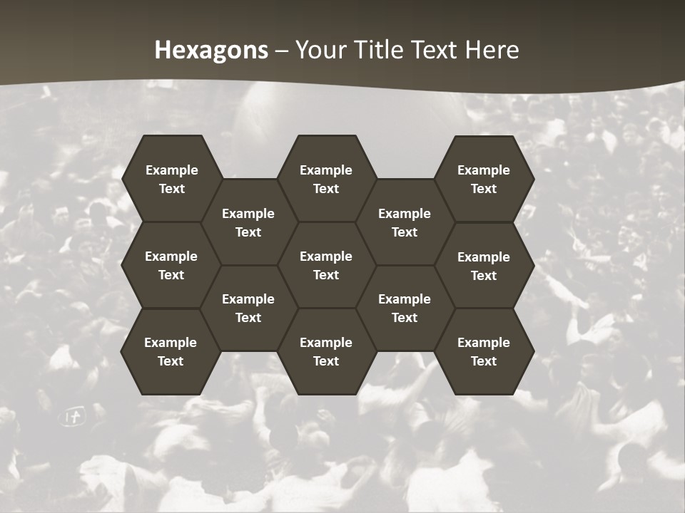 Vintage Photo Of A Crowd Tossing Large Ball Around PowerPoint Template