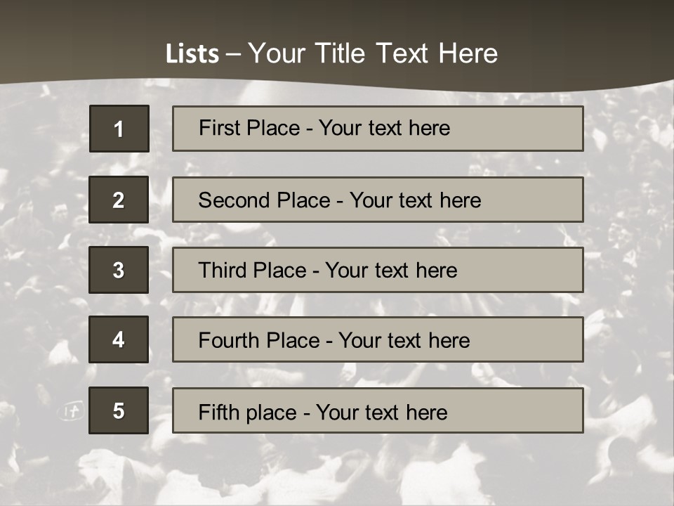 Vintage Photo Of A Crowd Tossing Large Ball Around PowerPoint Template
