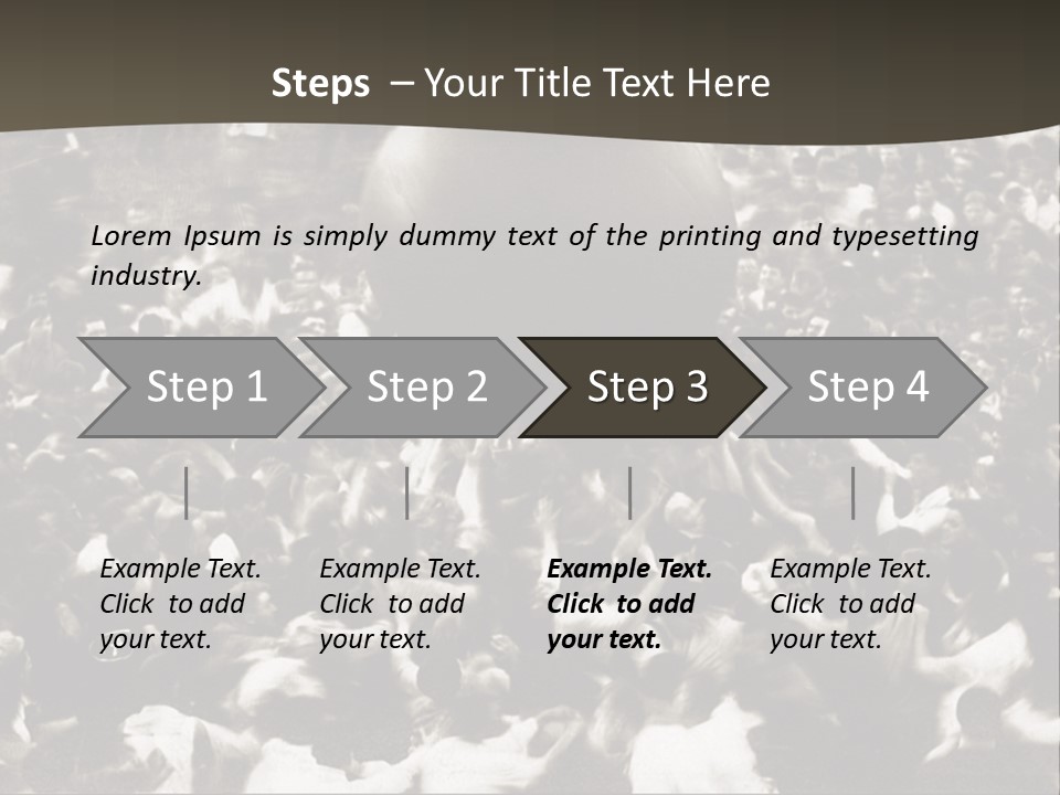 Vintage Photo Of A Crowd Tossing Large Ball Around PowerPoint Template