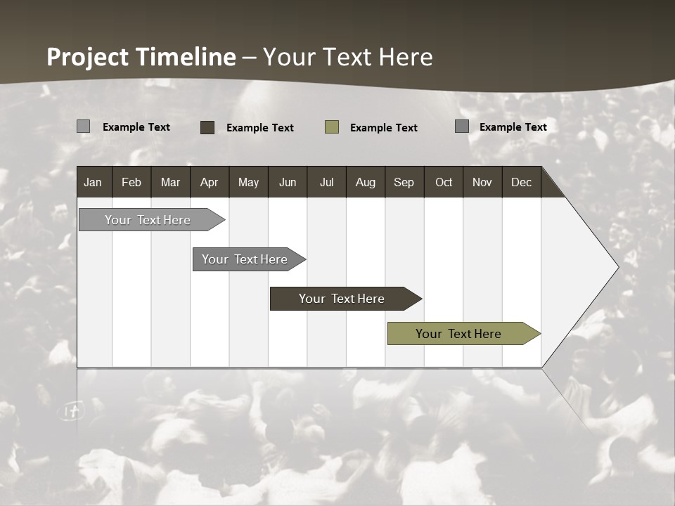 Vintage Photo Of A Crowd Tossing Large Ball Around PowerPoint Template