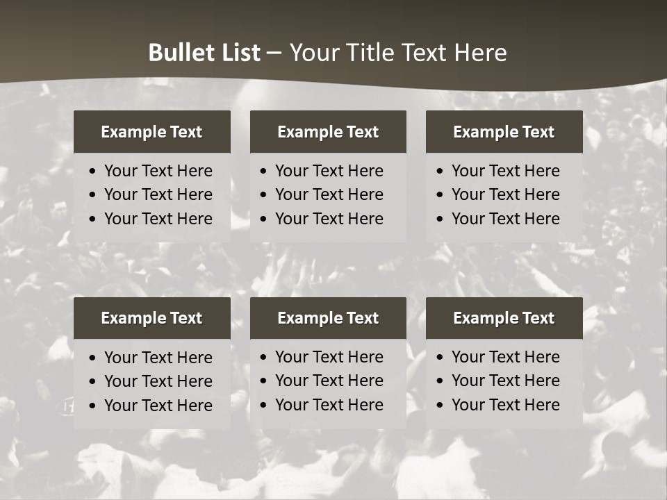 Vintage Photo Of A Crowd Tossing Large Ball Around PowerPoint Template