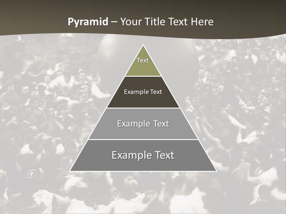 Vintage Photo Of A Crowd Tossing Large Ball Around PowerPoint Template