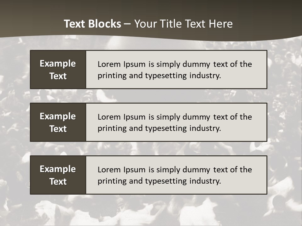 Vintage Photo Of A Crowd Tossing Large Ball Around PowerPoint Template