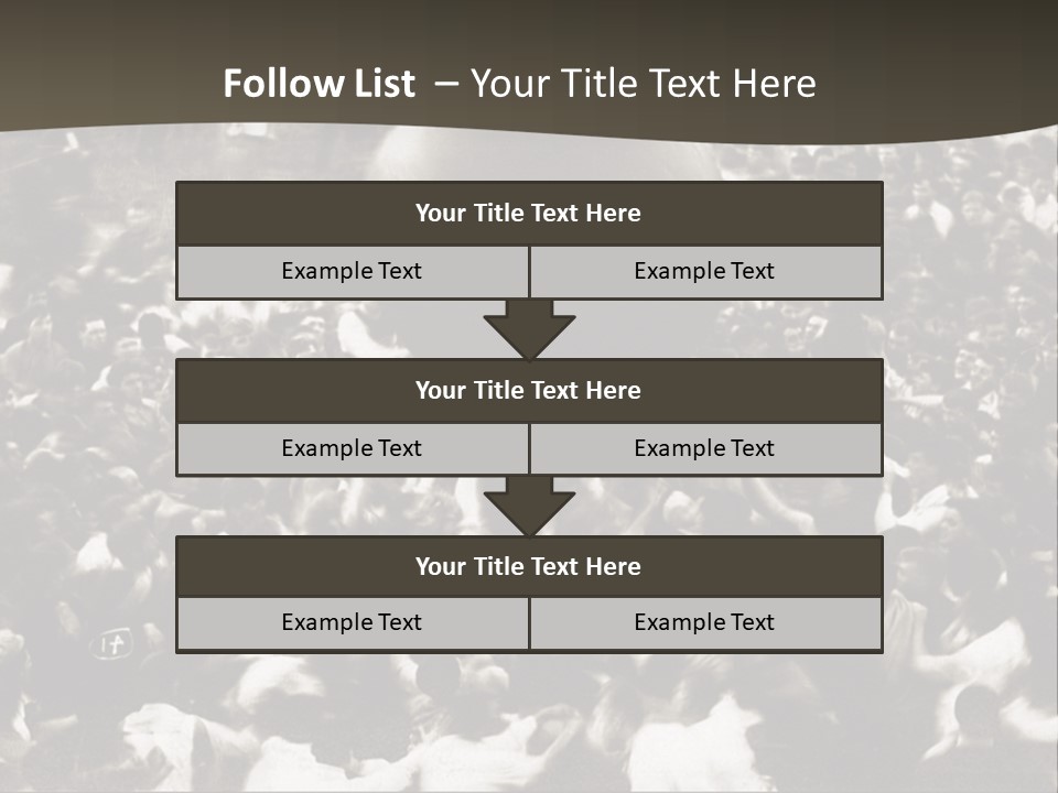 Vintage Photo Of A Crowd Tossing Large Ball Around PowerPoint Template