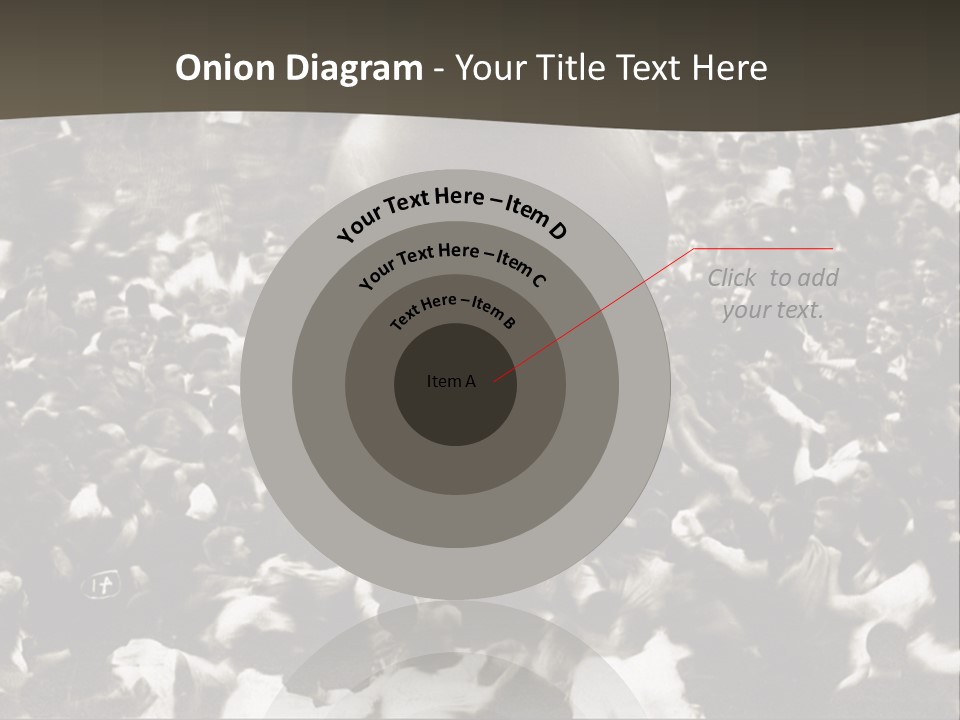 Vintage Photo Of A Crowd Tossing Large Ball Around PowerPoint Template