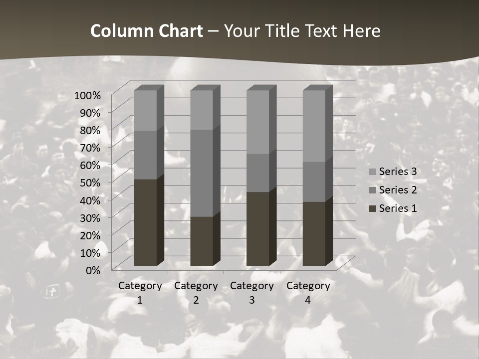 Vintage Photo Of A Crowd Tossing Large Ball Around PowerPoint Template